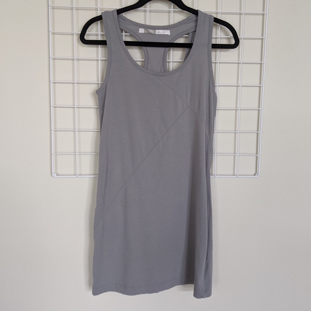 Athleta Grey Angled Seams Racerback Tank